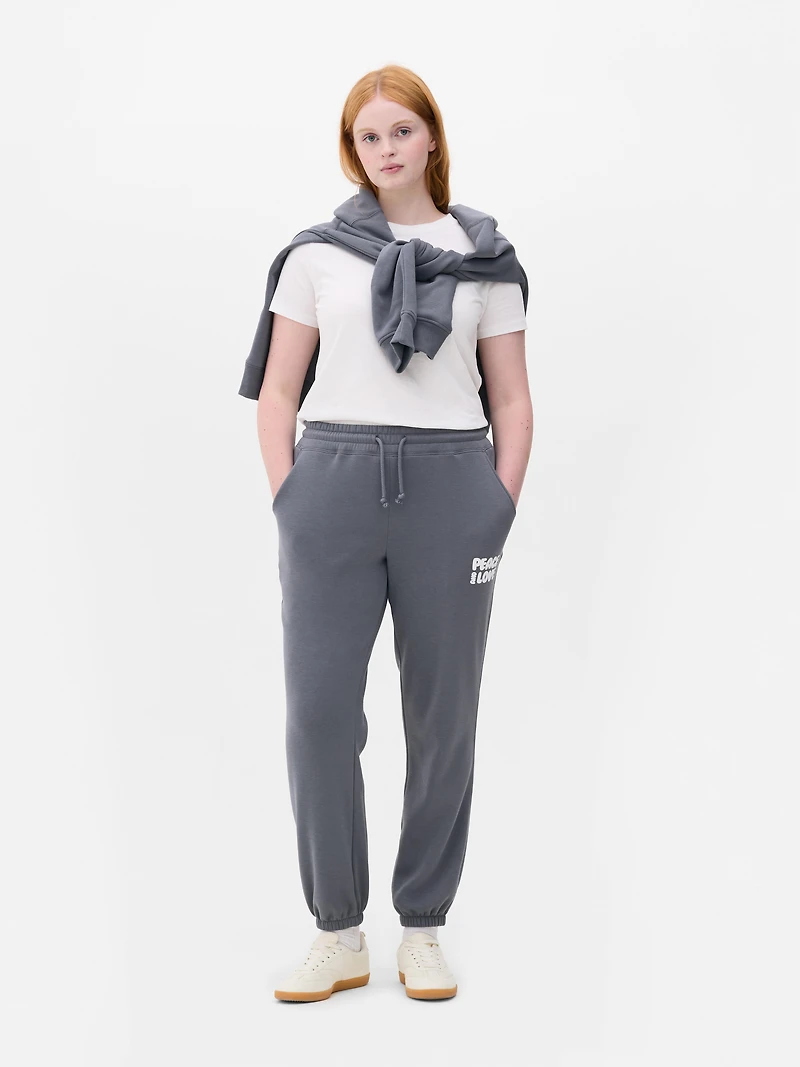 Cuffed Printed Sweatpants