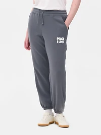 Cuffed Printed Sweatpants