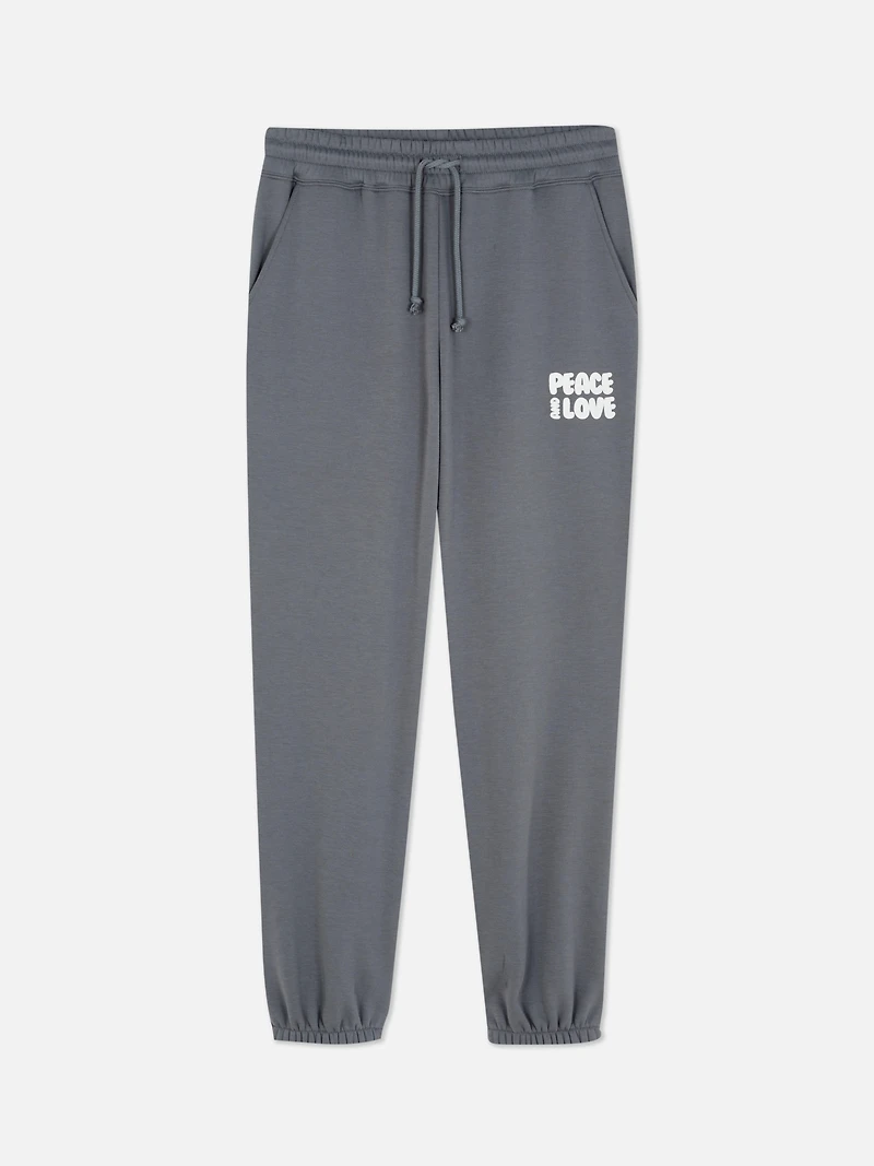 Cuffed Printed Sweatpants