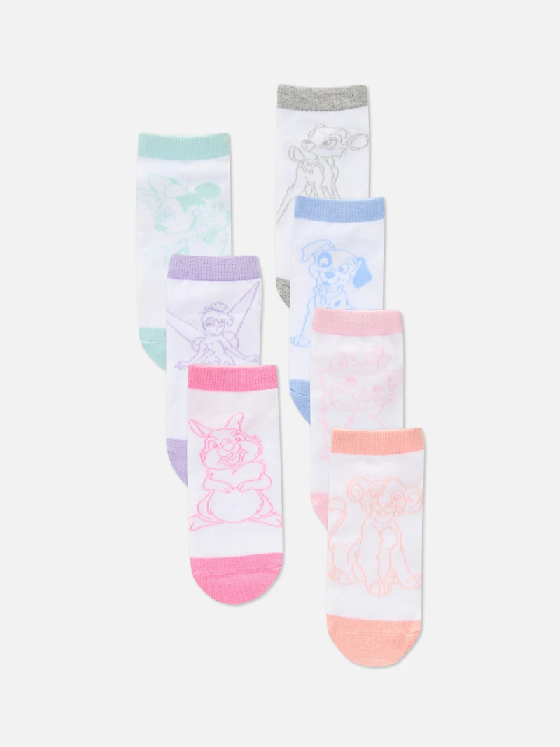 7pk Disney Classics Sneaker Socks