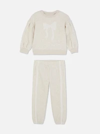 2-7 yrs | Lace Bow Sweatshirt Set