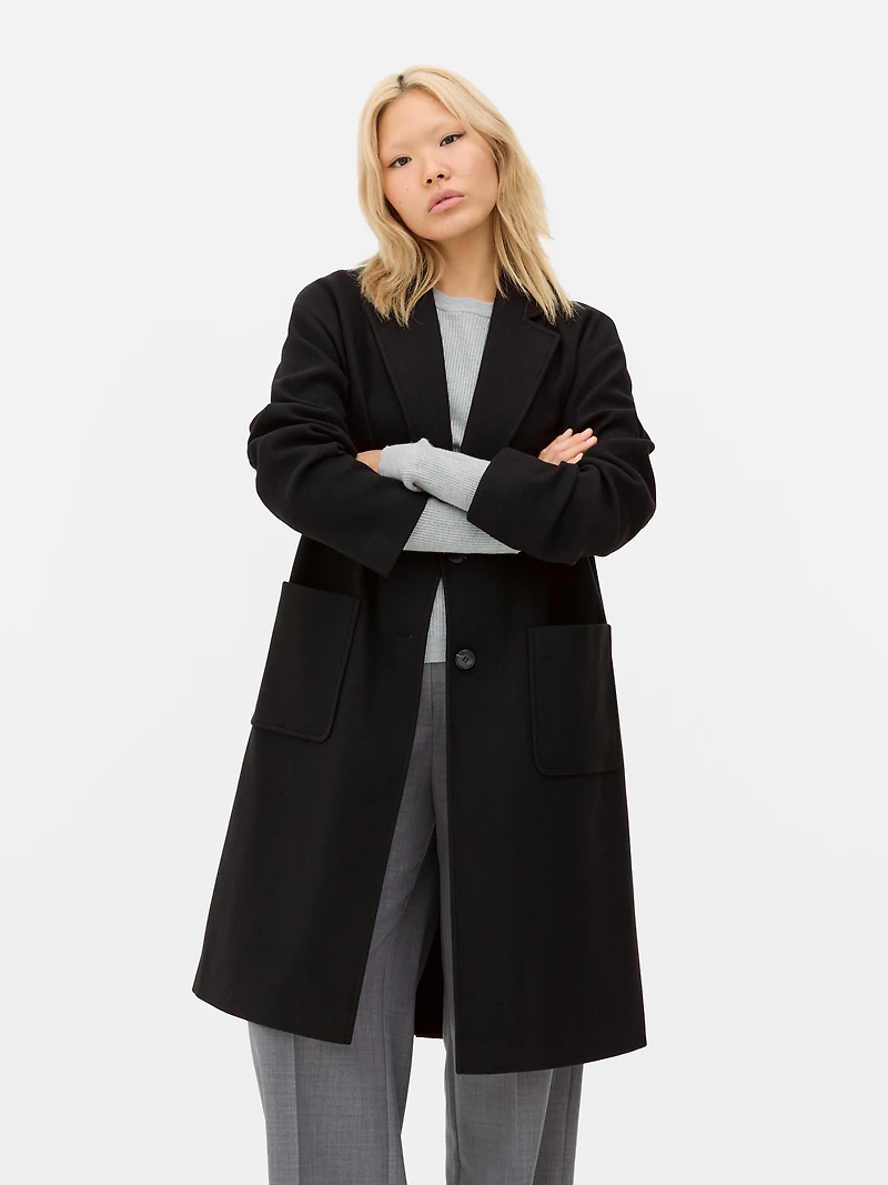 Single Breasted Mid Length Coat