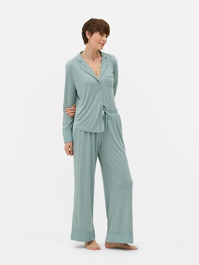 Wide-Leg Modal Pajama Bottoms