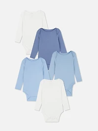 0-36mths | 5pk Long Sleeve Bodysuits