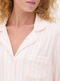 Women's Pink Printed Boyfriend Pajama Set