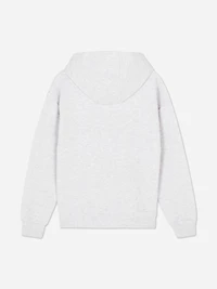 Girls Gray Heather 7-14yrs | Printed Pullover Hoodie