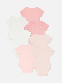 Baby Girls Pink 0-36mths | 7pk Short Sleeve Bodysuits