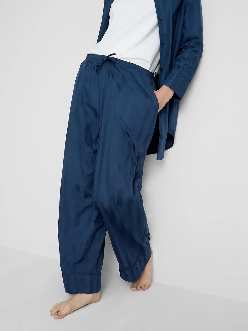 The Edit Wide Leg Pajama Bottoms