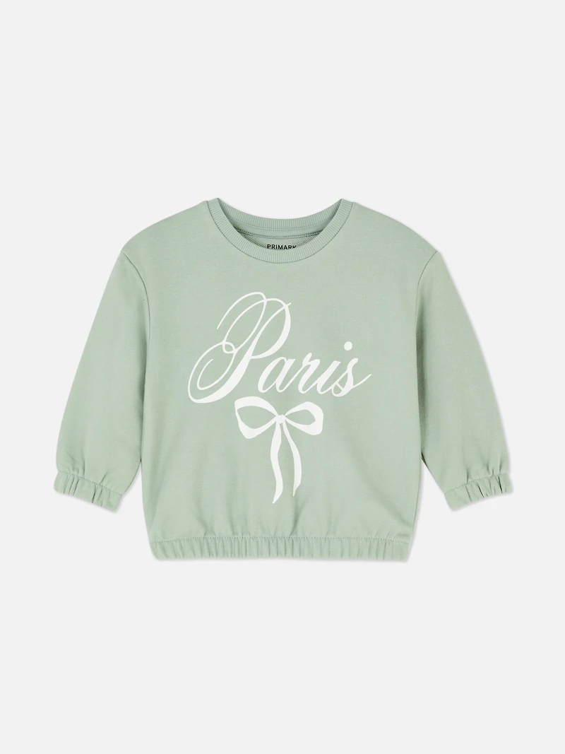 Baby Girls Teal 0-36mths | Printed Sweatshirt