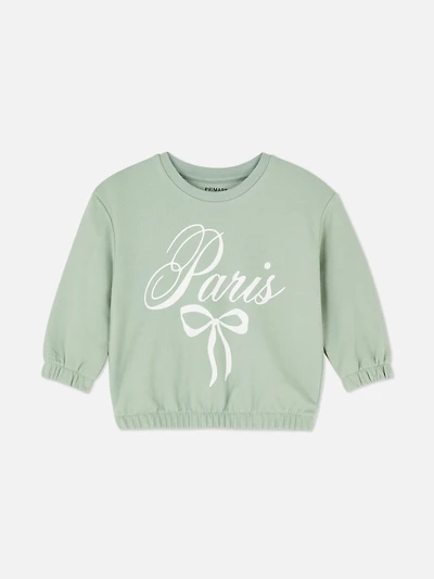 Baby Girls Teal 0-36mths | Printed Sweatshirt