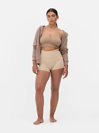 Women's Taupe Waist Shaping Shorts