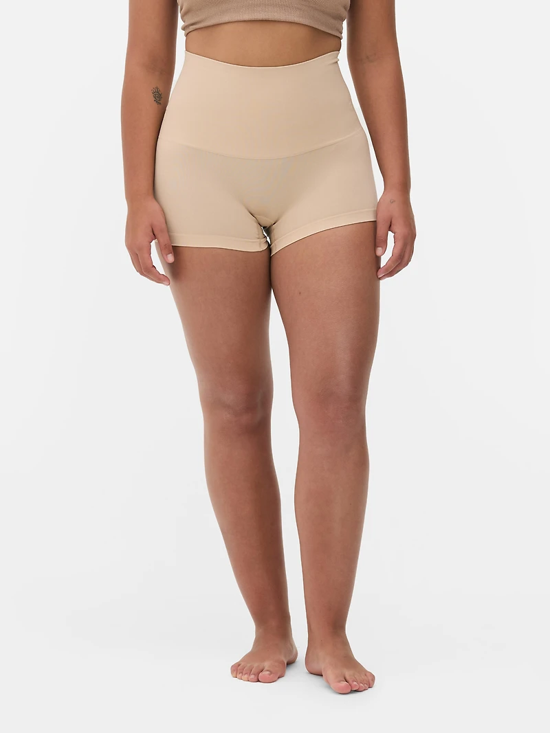 Women's Taupe Waist Shaping Shorts