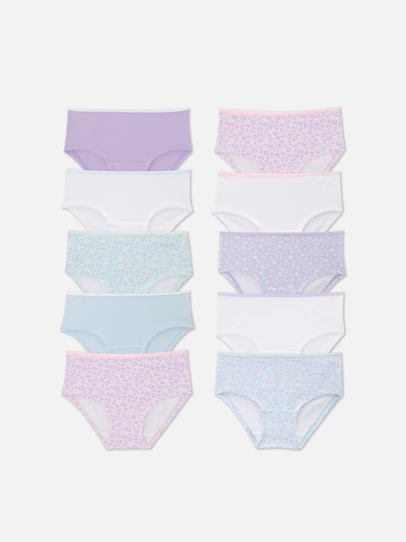 1.5-15yrs | 10pk Leopard Print Briefs