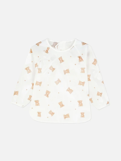 Bear Print Coverall Bib