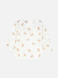Bear Print Coverall Bib