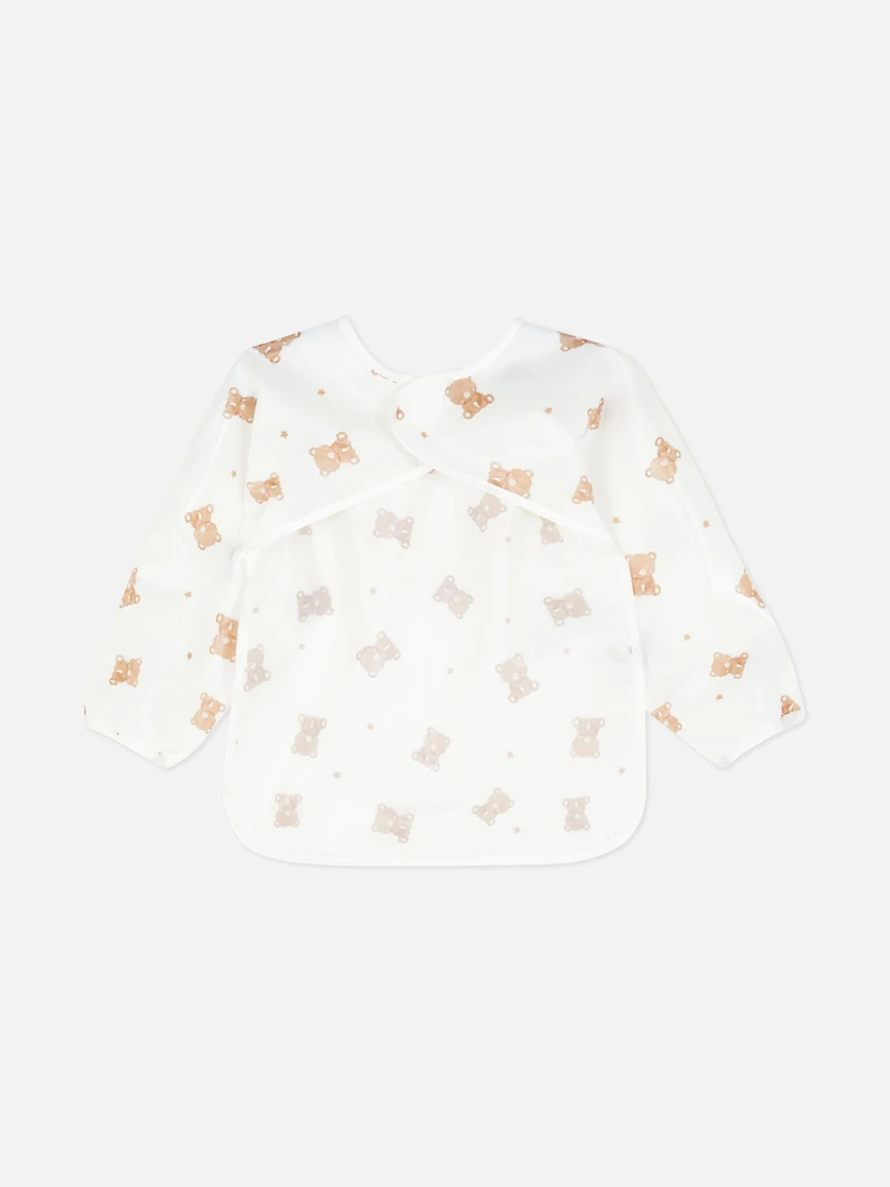 Bear Print Coverall Bib