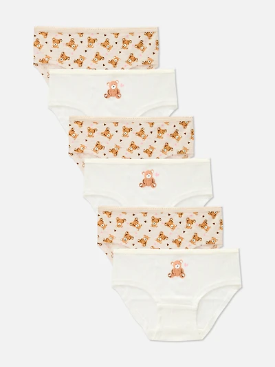 2-15yrs | 6pk Pointelle Teddy Hipster Briefs
