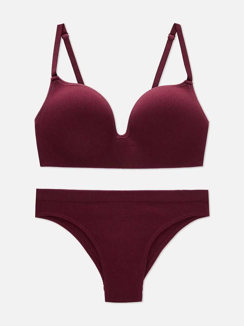 Seamless Padded Bra Set