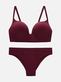 Seamless Padded Bra Set