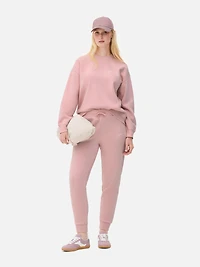 Women's Pink Skinny Print Sweatprints