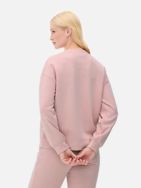 Women's Pink Printed Sweatshirt