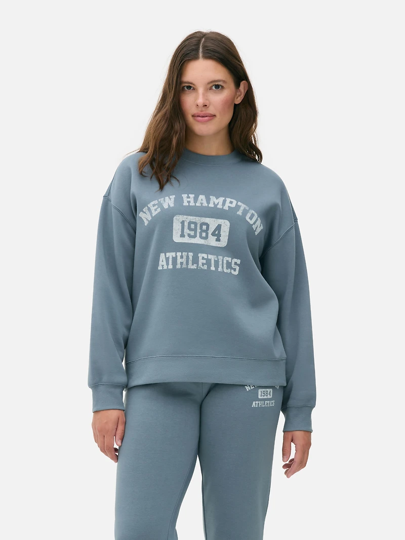Women's Teal Printed Sweatshirt
