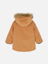 0-36mths | Faux Fur Trim Parka