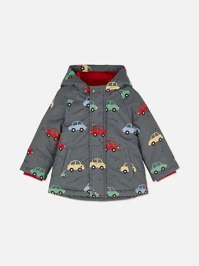 0-36mths | Car Print Puffer Jacket