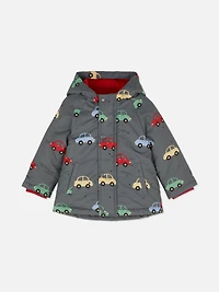 0-36mths | Car Print Puffer Jacket