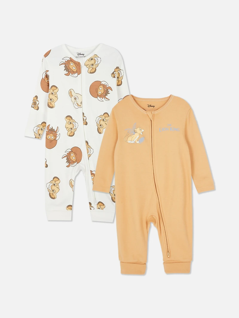 0-24mths | 2pk Disney’s The Lion King Zip-Up Sleepers