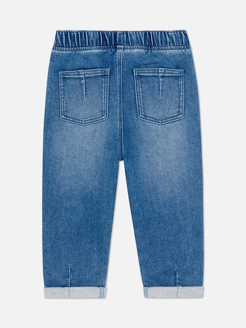 Turn-Up Sweatpant Jeans