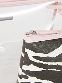 2-in-1 Zebra Toiletry Bag Set
