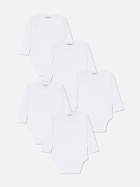 0-36mths | 5pk Essential Long Sleeve Bodysuits