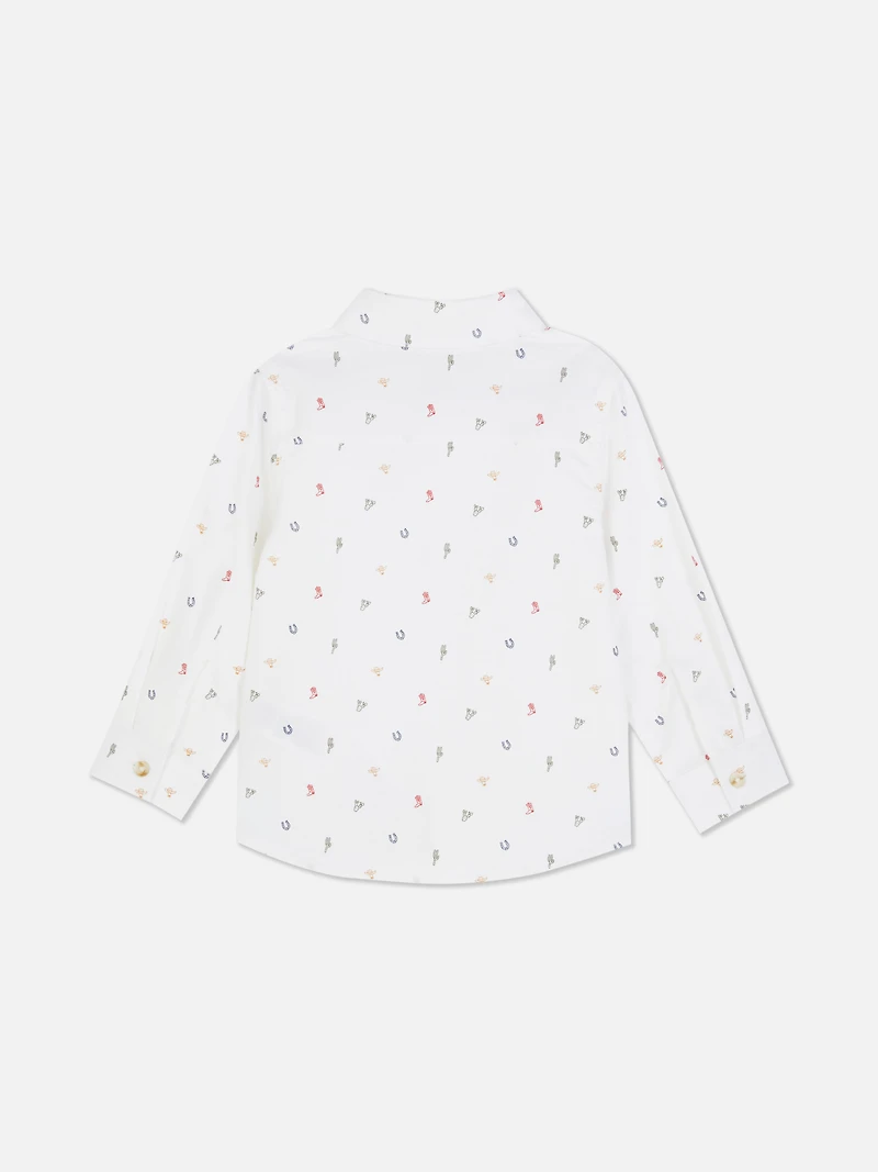 0-36mths | Printed Oxford Shirt