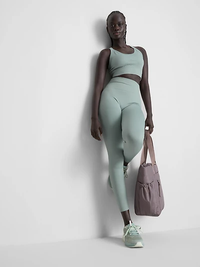 Women's Light Green Seamless Performance Crop Top