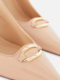 Metal Detail Slingback Heels