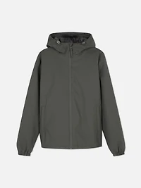 Men's Charcoal Hooded Waterproof Rain Coat