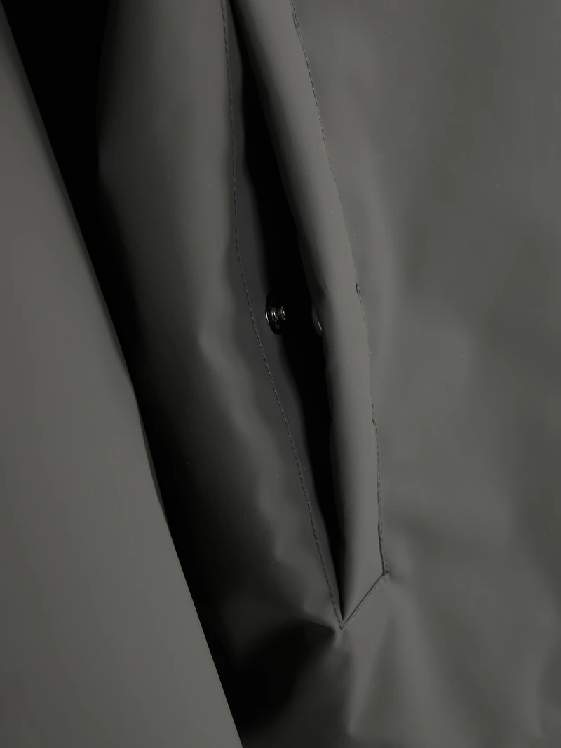 Men's Charcoal Hooded Waterproof Rain Coat