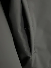 Men's Charcoal Hooded Waterproof Rain Coat