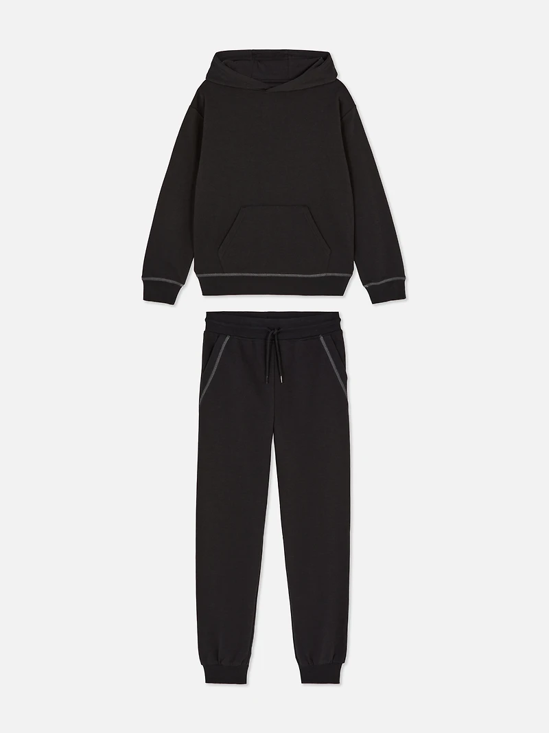 Pullover Hoodie and Cuffed Joggers Set