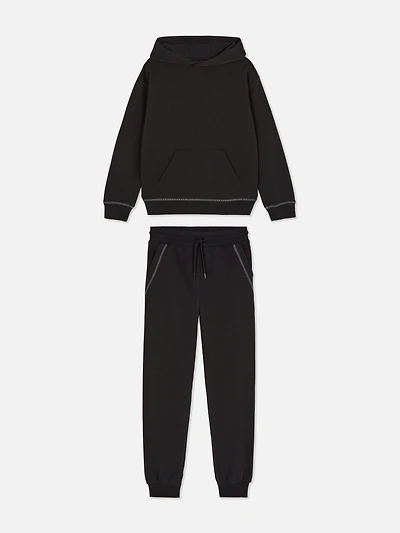 Pullover Hoodie and Cuffed Joggers Set