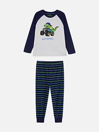 1.5-8yrs | Dinosaur Graphic Fleece Pajamas