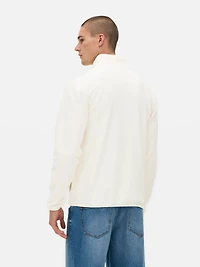 Men's Ivory Zip-Up Fleece