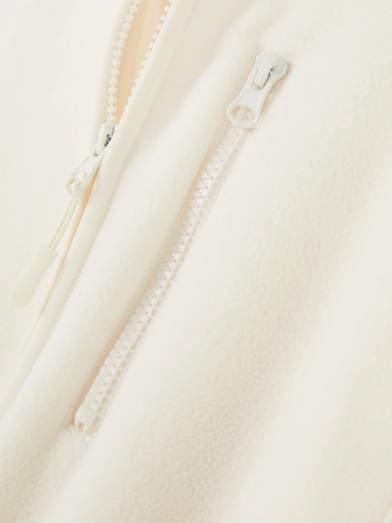 Men's Ivory Zip-Up Fleece