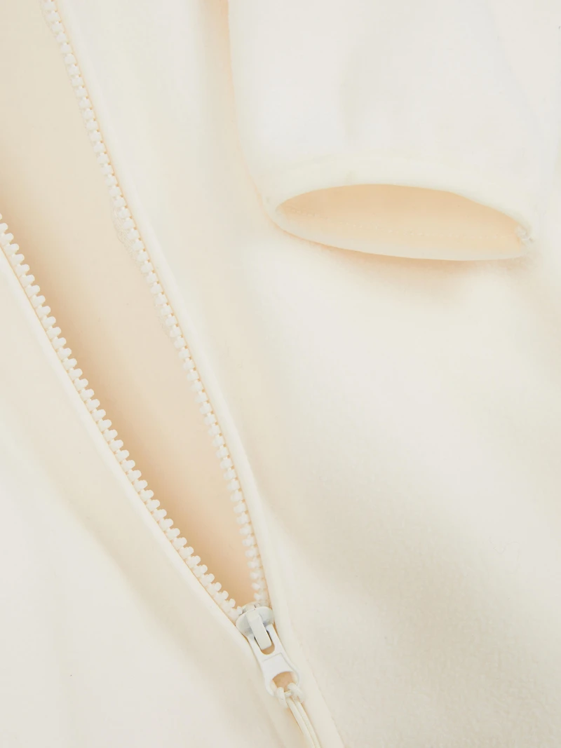 Men's Ivory Zip-Up Fleece