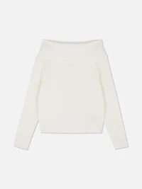 Knitted Off-the-Shoulder Sweater