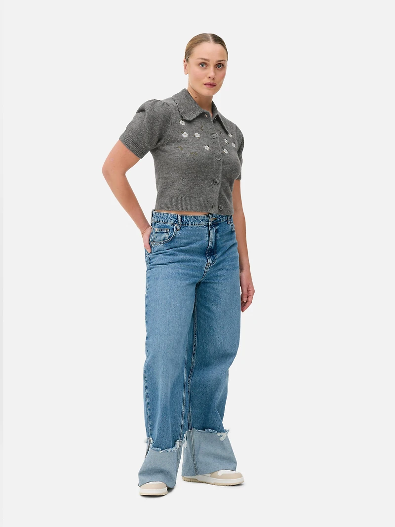 Embroidered Floral Cardigan