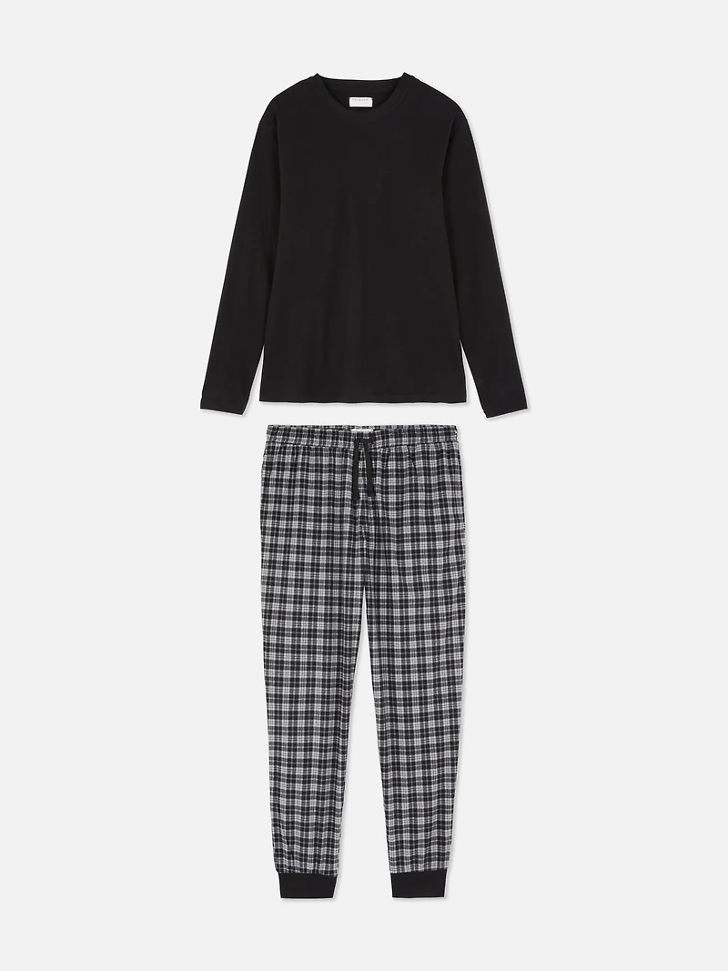 Check Long Pajama Set