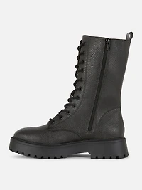 High Leg Lace Up Boots