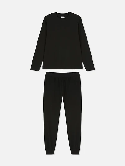 Waffle Texture Long Pajamas